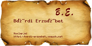 Bárdi Erzsébet névjegykártya