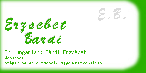 erzsebet bardi business card